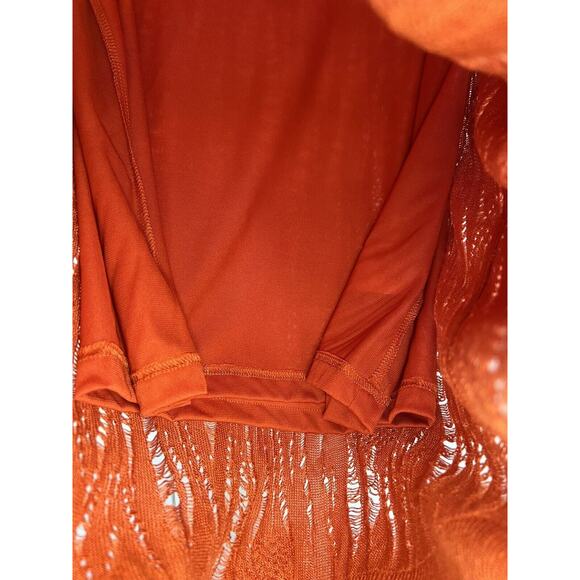 City Girl Nancy Bolen Womens L/XL Orange with Sequins Sweater Tunic - Picture 7 of 12